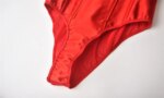 Lencería Sexy y Linda de Conejita, Body Rojo de Una Pieza con Corsé de Encaje y Malla para Fiesta y Club - Imagen 5