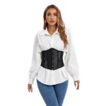 Corsé Sexy de Lolita moldeador para mujer, corsés de vendaje adelgazantes, corpiño debajo del busto, lencería elegante, ropa de calle, Blusas - Imagen 4