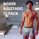 12 Piezas Boxer Caballero Mayoreo Tela Suave Cómodos y Ajustables Económicos Ligeros Modelo Feather - Imagen 2