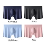 Lote de 5 Calzoncillos Bóxer Ultrafinos de Seda de Hielo para Hombre, Ropa Interior Fresca de Verano, Cómodos, Transpirables, Sin Costuras, Lencería Sexy - Imagen 5