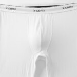 4 unidades de calzoncillos tipo bóxer de algodón blanco para hombre, de pierna larga, ropa interior masculina, bragas de alta calidad, cómodos y con un ajuste perfecto. - Imagen 5