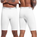 4 unidades de calzoncillos tipo bóxer de algodón blanco para hombre, de pierna larga, ropa interior masculina, bragas de alta calidad, cómodos y con un ajuste perfecto. - Imagen 3