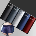 Bóxers de Marca para Hombre, Finos, Transpirables, de Seda de Hielo, Suaves al Tacto, Calzoncillos para Hombre, Diseño de Corte 3D con Bolsa en U, Ropa Interior Masculina
