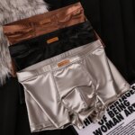 1/3 Pzas. Calzoncillos de Lujo para Hombre, Tipo Satén de Seda Helada, Suaves y Transpirables, con Malla en la Entrepierna, Bóxers de Alta Elasticidad, Novedad