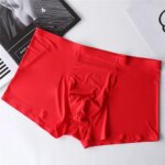 Ropa interior ultrafina de seda de hielo suave para hombre, Boxers deportivos sin costuras para Fitness, pantalones cortos de secado rápido de talla grande, 3 uds. - Imagen 4