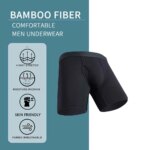 8 Uds. Calzoncillos bóxer de fibra de bambú para hombre, transpirables, de tacto suave, ropa interior masculina con diseño en U convexo, ropa interior masculina anti-enrollamiento - Imagen 3