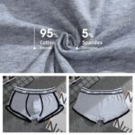 1/4 Uds. Ropa interior para hombre, Boxers de algodón, Boxershorts sólidos transpirables, calzoncillos de talle medio para hombre, pantalones cortos de tendencia para hombre, pantalones cortos para hombre - Imagen 5