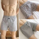 Calzoncillos grandes, pantalones de pijama en casa, pantalones Allo de cintura alta, calzoncillos boxer de talla grande para hombres, pantalones de algodón, todos los boxeadores de cintura alta - Imagen 4