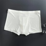 Ropa interior de seda helada para hombre, Boxers sexys sin costuras, calzoncillos masculinos de talla grande, pantalones cortos ultrafinos, 3 uds. - Imagen 4