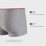 4 Uds Boxer Shorts ropa interior para hombre bragas sexis Boxers de algodón calzoncillos a rayas pantalones cortos masculinos lencería convexa en U de talla grande 2XL-6XL - Imagen 5