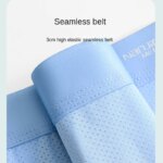 Boxers para hombre, ropa interior para hombre, calzoncillos antibacterianos 3A, Boxer de seda helada para hombre, pantalones cortos, bragas masculinas elásticas transpirables de talla grande L-6XL - Imagen 4