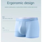 Boxers para hombre, ropa interior para hombre, calzoncillos antibacterianos 3A, Boxer de seda helada para hombre, pantalones cortos, bragas masculinas elásticas transpirables de talla grande L-6XL - Imagen 2