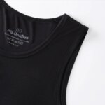Paquete de 4 camisetas sin mangas para hombre, de color liso, camisetas de manga corta para hombre, camisetas de fibra de bambú, camisetas sin mangas para hombre, ideales para usar debajo de la ropa o como prenda exterior. - Imagen 5