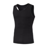 Paquete de 4 camisetas sin mangas para hombre, de color liso, camisetas de manga corta para hombre, camisetas de fibra de bambú, camisetas sin mangas para hombre, ideales para usar debajo de la ropa o como prenda exterior. - Imagen 4