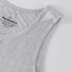 Paquete de 4 camisetas sin mangas para hombre, de color liso, camisetas de manga corta para hombre, camisetas de fibra de bambú, camisetas sin mangas para hombre, ideales para usar debajo de la ropa o como prenda exterior. - Imagen 3