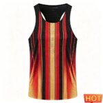 Chaleco deportivo con degradado de rayas para hombre, chaleco deportivo para maratón, chaleco para hombre y mujer, camisetas sin mangas transpirables para hombre, camiseta sin mangas para hombre - Imagen 2