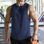 Camiseta sin mangas para hombre, camisa de malla de poliéster, secado rápido, transpirable, entrenamiento, Fitness, baloncesto, novedad de 2024 - Imagen 5