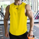 Camiseta sin mangas para hombre, camisa de malla de poliéster, secado rápido, transpirable, entrenamiento, Fitness, baloncesto, novedad de 2024 - Imagen 4