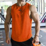 Camiseta sin mangas para hombre, camisa de malla de poliéster, secado rápido, transpirable, entrenamiento, Fitness, baloncesto, novedad de 2024