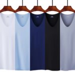 Paquete de 3 Camisetas de Verano para Hombre, Camiseta Deportiva sin Costuras de Seda de Hielo, Ropa Interior Masculina, Camiseta sin Mangas con Cuello en V, Secado Rápido, Camisetas Deportivas para Playa - Imagen 3