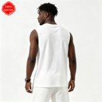 Camiseta sin mangas 100% algodón para hombre, para verano, con estampado de grafiti, transpirable, cuello redondo, chaleco sin mangas-T30 - Imagen 2