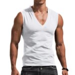 Chaleco para hombre, cuello en V, color sólido, informal, transpirable, sin mangas, camiseta sin mangas para hombre, venta al por mayor - Imagen 6