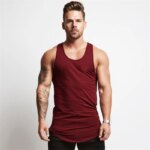 Material de algodón, chaleco deportivo de verano para Fitness, camiseta para hombre, sudadera de fondo cómoda, ropa de entrenamiento - Imagen 3