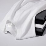 Camiseta sin mangas para hombre y mujer, camisa básica 100% de algodón, color negro, blanco y gris - Imagen 3