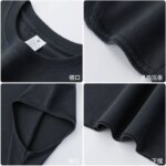 Camiseta sin mangas para hombre y mujer, camisa básica 100% de algodón, color negro, blanco y gris - Imagen 6