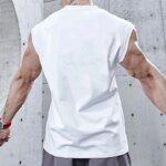 Nuevas camisetas sin mangas deportivas para culturismo, camisetas sin mangas para entrenamiento físico y gimnasios para hombre, camiseta interior holgada de verano para hombre, chaleco para correr para hombre - Imagen 4