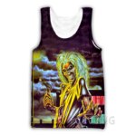 Camiseta sin mangas con estampado 3D para hombre y mujer, chaleco Harajuku de calavera de terror, ropa interior gótica Vintage, ropa de calle V01