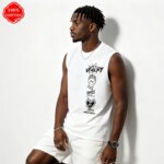 Chaleco sin mangas informal de verano 100% algodón para hombre, top sin mangas con cuello redondo, transpirable y holgado-H15 - Imagen 3