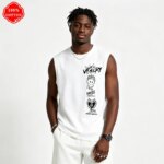 Chaleco sin mangas informal de verano 100% algodón para hombre, top sin mangas con cuello redondo, transpirable y holgado-H15 - Imagen 4
