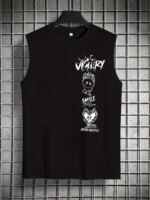 Chaleco sin mangas informal de verano 100% algodón para hombre, top sin mangas con cuello redondo, transpirable y holgado-H15 - Imagen 6