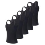 Conjunto de 5 piezas de chaleco sin mangas de algodón para hombre, estilo europeo y americano, talla grande, para fitness. - Imagen 2
