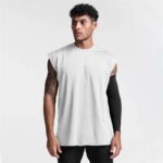 Novedad de verano, chaleco de gimnasio para hombre, camiseta sin mangas deportiva con hombros anchos, camiseta deportiva de algodón de secado rápido, camiseta sin mangas para correr, camisetas para hombre - Imagen 4