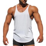 Camiseta de algodón 100% para hombre, chaleco sin mangas para entrenamiento de culturismo, gimnasio, Fitness - Imagen 3
