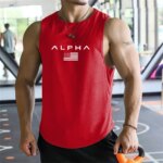 Chaleco deportivo transpirable de secado rápido para hombre, talla europea, con estampado, cuello redondo, para fitness y baloncesto. - Imagen 4
