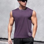 Camiseta de fitness para hombre, chaleco deportivo de entrenamiento, camiseta interior de baloncesto con ventilación, sin mangas, secado rápido, camiseta sin mangas para correr, Verano - Imagen 4