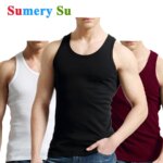 Camisetas sin mangas para hombre, chaleco liso de algodón 100%, camisetas sin mangas transpirables para hombre, camiseta interior informal ajustada para gimnasio y correr, regalo para hombre