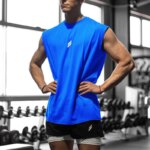 Nueva camiseta sin mangas deportiva de verano para hombre, transpirable, de malla suelta, para entrenamiento, de secado rápido, chaleco, ropa deportiva masculina - Imagen 6