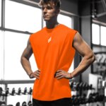 Nueva camiseta sin mangas deportiva de verano para hombre, transpirable, de malla suelta, para entrenamiento, de secado rápido, chaleco, ropa deportiva masculina - Imagen 4