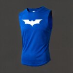 Camiseta sin mangas holgada con estampado de murciélagos para hombre, camiseta interior de otoño para correr, chaleco para gimnasio, fitness, jogging, camiseta informal para hombre. - Imagen 2
