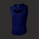 Camiseta sin mangas holgada con estampado de murciélagos para hombre, camiseta interior de otoño para correr, chaleco para gimnasio, fitness, jogging, camiseta informal para hombre. - Imagen 4