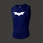 Camiseta sin mangas holgada con estampado de murciélagos para hombre, camiseta interior de otoño para correr, chaleco para gimnasio, fitness, jogging, camiseta informal para hombre. - Imagen 5