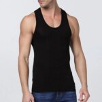 Camiseta sin mangas de verano para hombre, chaleco, ropa, camisetas de compresión de Color sólido, camisetas informales de culturismo, camisetas interiores, camiseta gris para hombre - Imagen 4
