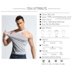 BROWON-camiseta interior de algodón 100% para hombre, chaleco sin mangas de alta calidad para Fitness y musculación - Imagen 3