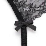 Liguero cintura con encaje flores, cinturón con tirantes con lazo para mujer 6XDA - Imagen 2