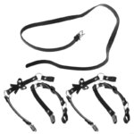 Sexy Women PU Cintura cuero Religro Belring para Goth Bowknot Disfraz Cinturón cintura con clip metal - Imagen 3