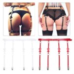 Sexy Women PU Cintura cuero Religro Belring para Goth Bowknot Disfraz Cinturón cintura con clip metal